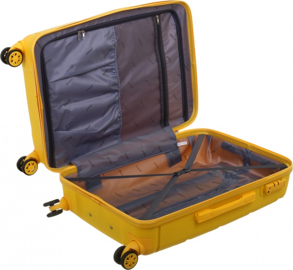 Чемодан 66 л желтый XY22100 60х42х26 ABS 