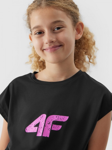 Футболка 4F TSHIRT FNK F431 4FJAW23TFTSF431-20S р.134/140 чорний