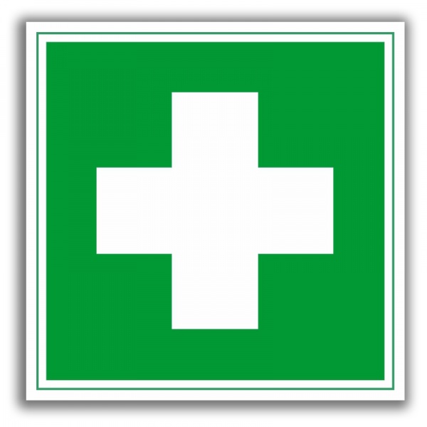 Наклейка Знак медицинский Аптечка 150х150 мм