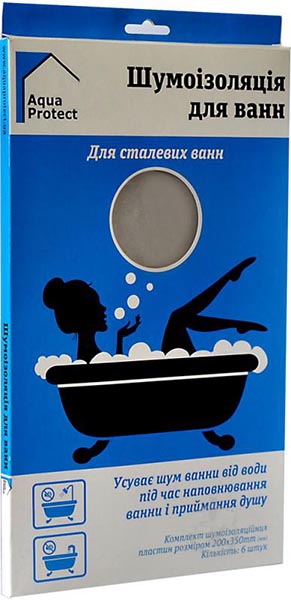 Комплект шумоизоляции для ванн Aqua Protect 6 шт./уп. 1,5 мм