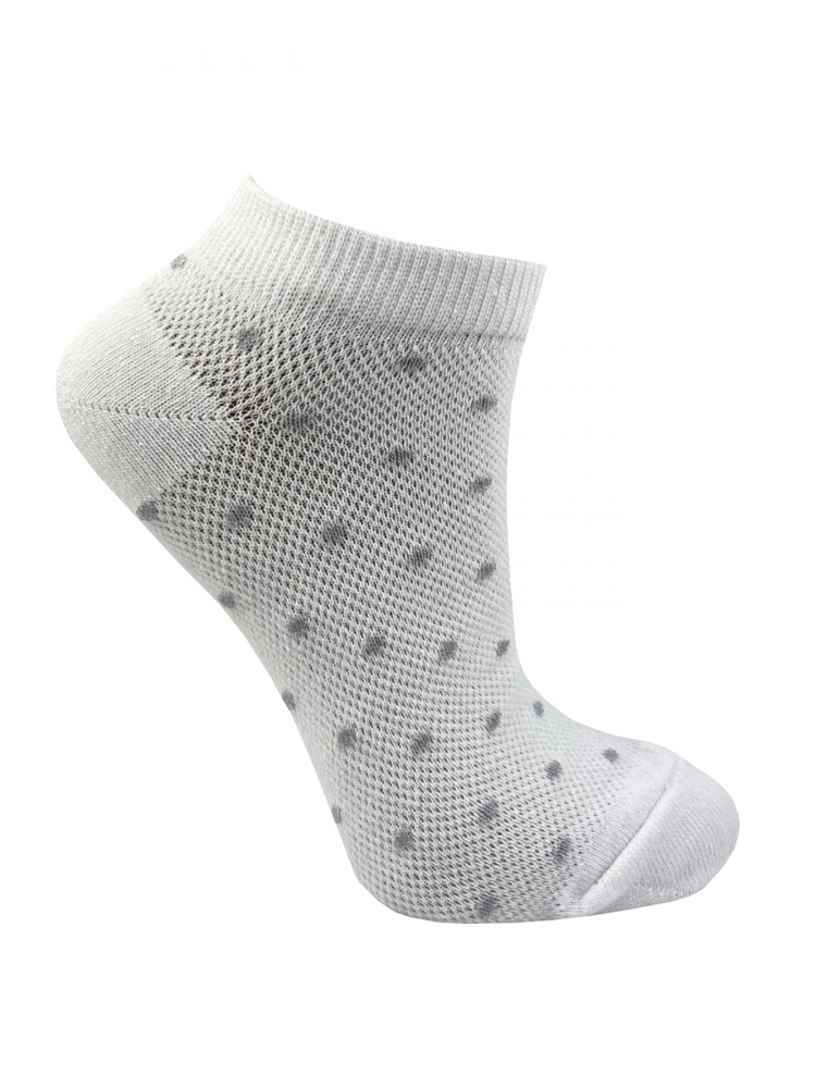 Шкарпетки жіночі Premier Socks Економ коротка сітка з яскравими цяточками р.23-25 білий