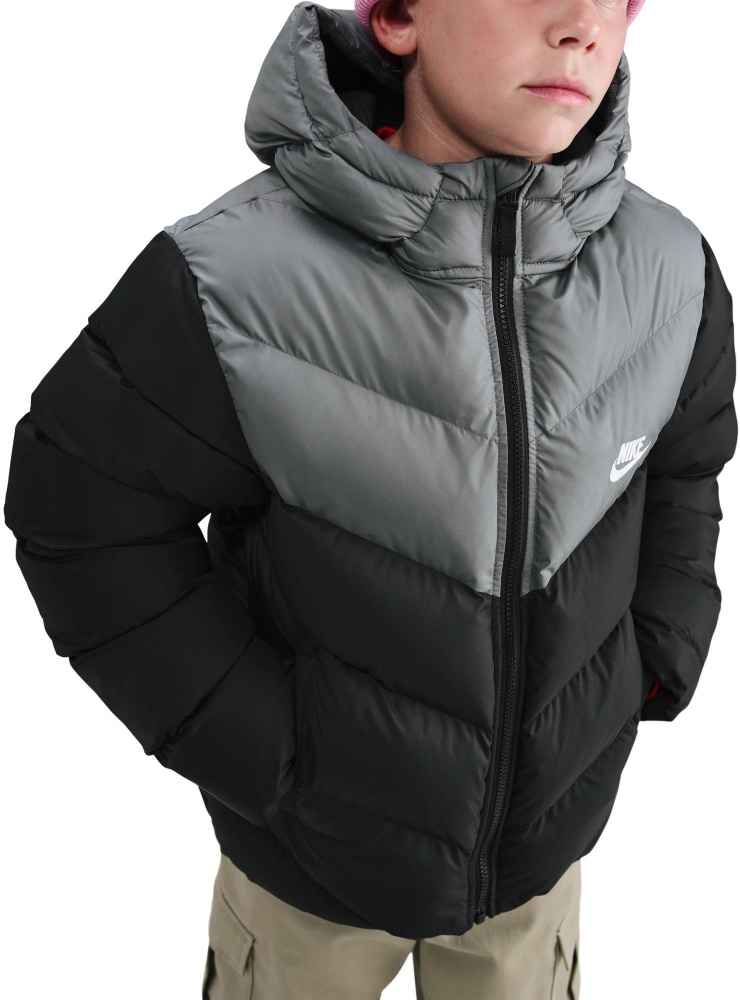 Пуховик дитячий зимовий Nike K NSW TF ADP Puffer Colorblock IB6164-010 р.XL чорний