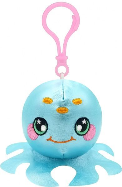 Мягкая игрушка Squeezamals ароматная Осьминог Кэнди на клипсе 6 см SQS00866C