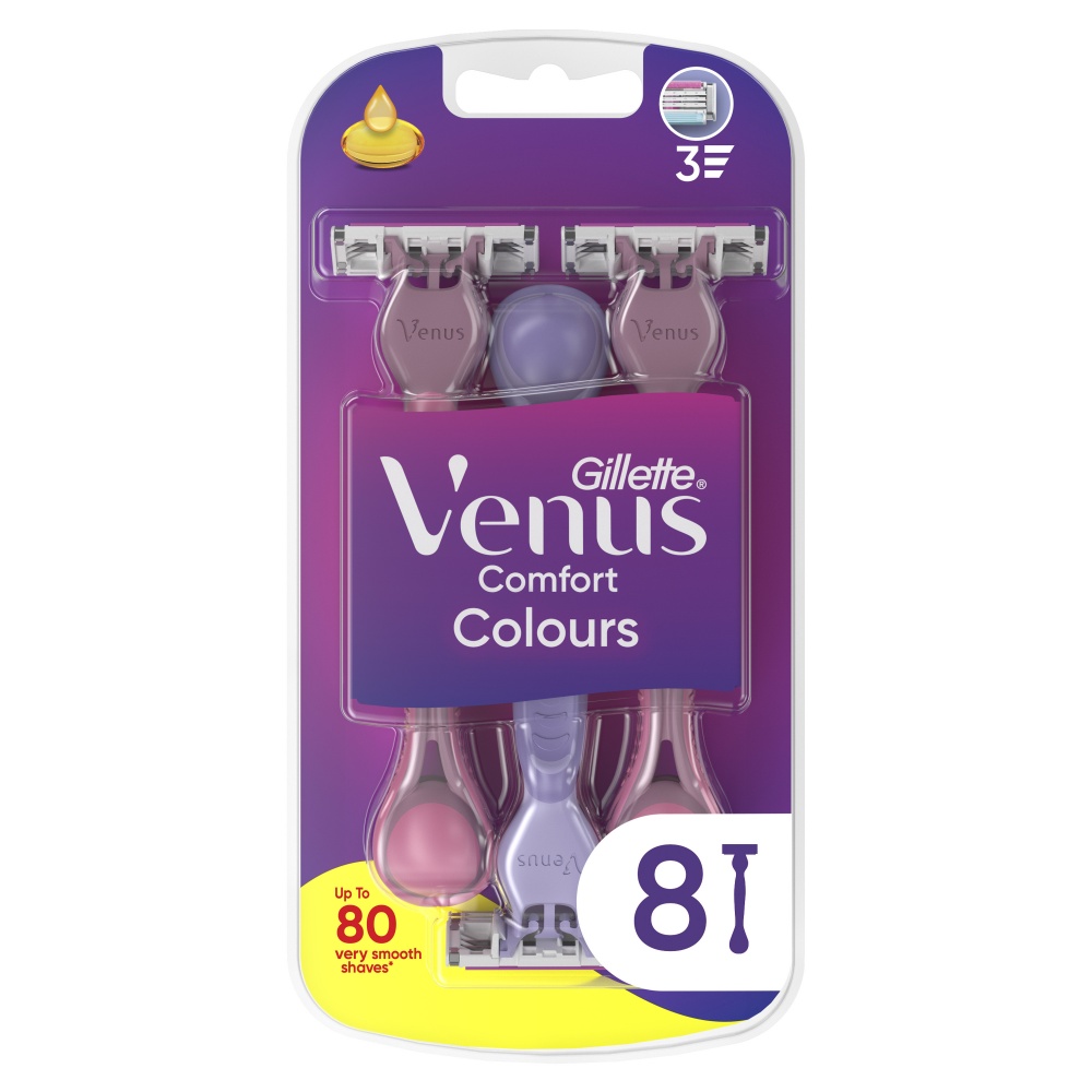 Станки одноразові Gillette Venus Comfort Colours 8 шт.