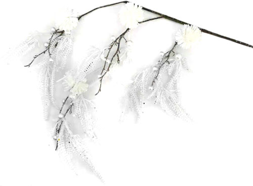 Гілочка декоративна Sunrise Crafts з сережками та перлами 70 см LH7142S4 