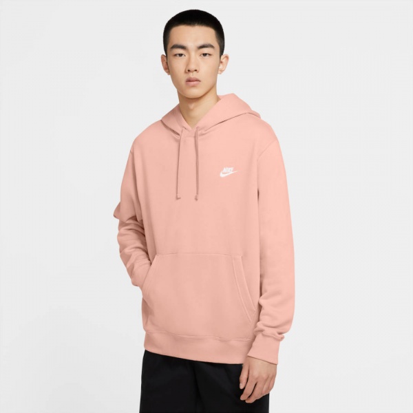 Джемпер Nike M NSW CLUB HOODIE PO BB BV2654-800 р. L розовый