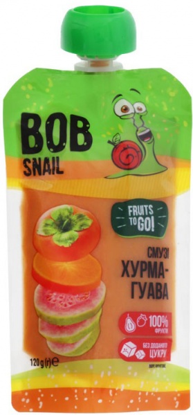 Смузі BobSnail Хурма-гуава 120 г