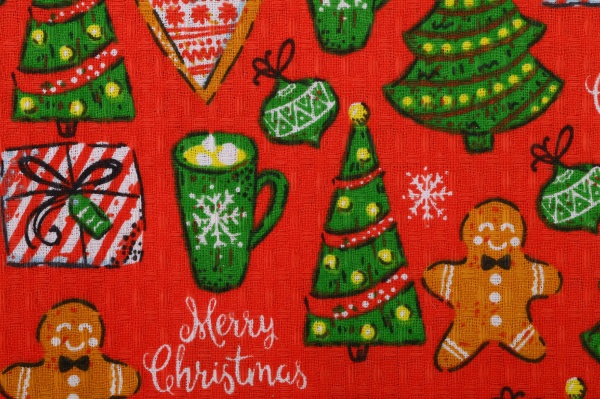 Рушник вафельний Happy New Year 2022 45x60 см в асортименті 