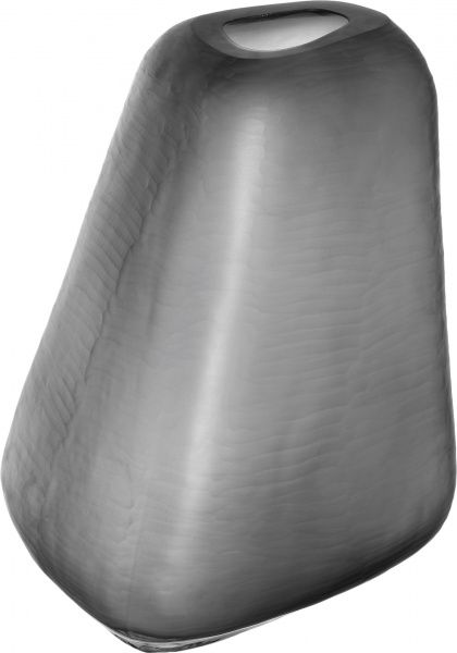 Ваза стеклянная серая Stone 45 см