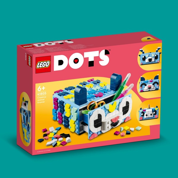 Конструктор LEGO DOTS Ящичек для творчества «Животные» 41805