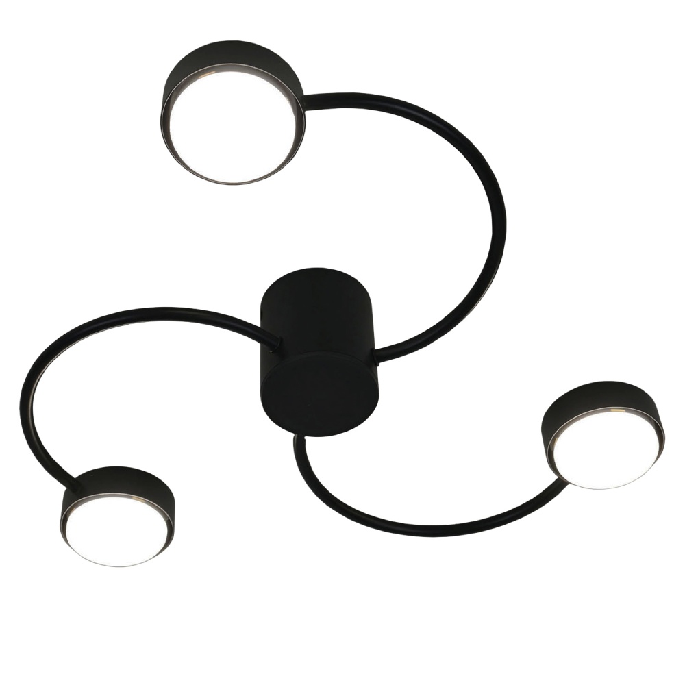 Люстра стельова Victoria Lighting 3x12 Вт GX53 чорний World/PL3 black