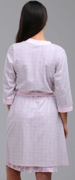 Халат Roksana Verona 376/16120 р. M розовый с серым 