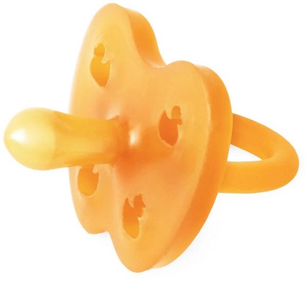 Соска-пустышка Hevea Duck анатомическая от 0 до 3 месяцев Оранжевая