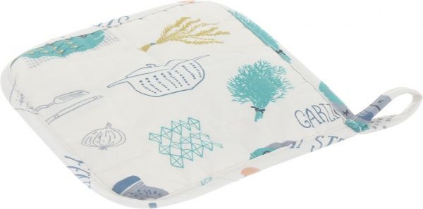 Прихватка Fish 18x18 см білий із принтом La Nuit 