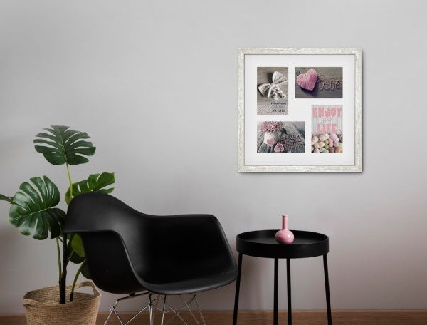 Фоторамка с паспарту SvitArt FKP-4-1913-2B 10x15 см бежевый с серым 