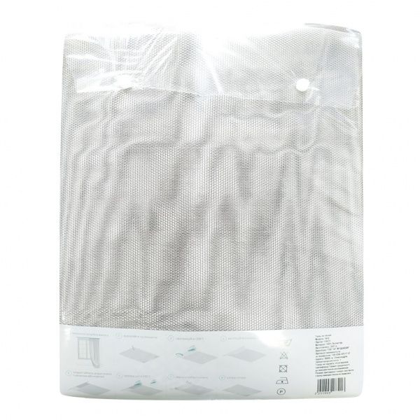 Тюль Grid 300х290 см серо-голубой Decora textile