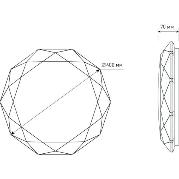 Світильник світлодіодний Точка Света Legenda з пультом ДК 48 Вт білий 3000-6000 К 