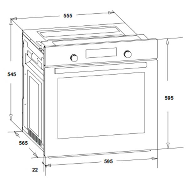 Духова шафа електричний Interline HK 480 BK