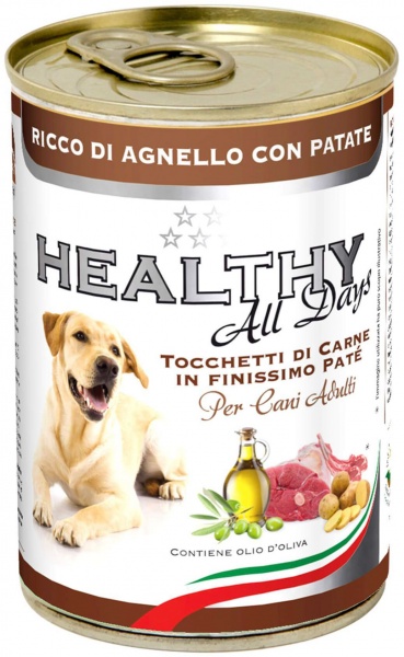 Корм Healthy All days паштет ягненок и картофель 400 г