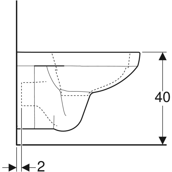 Унітаз підвісний Geberit Selnova Square воронкоподібний Rimfree