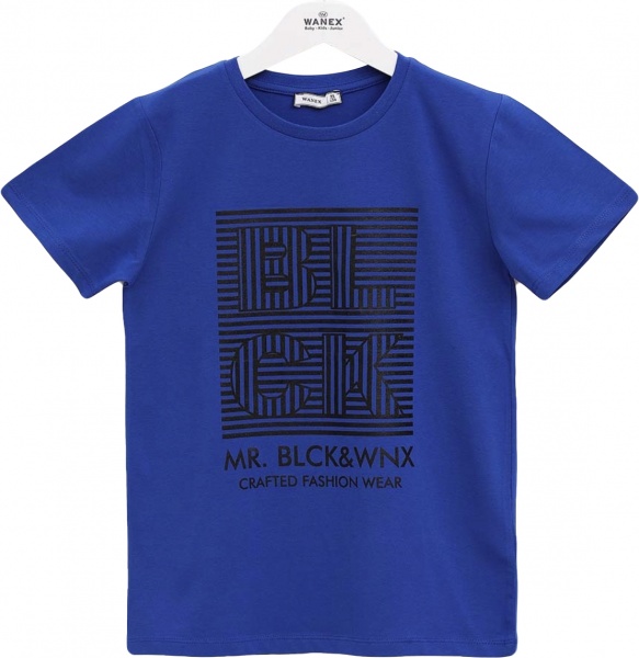 Футболка для хлопчиків Wanex Футболки д/х ТМ Wanex 140 р. 95% бав., 5% ел.15643 р.140 синій 