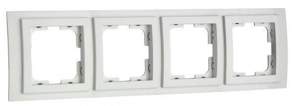Рамка четырехместная Mono Larissa универсальная белый 103-191900-163