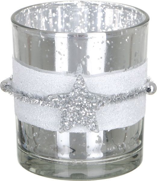 Подсвечник стакан 8х9 см Mercury декорирован