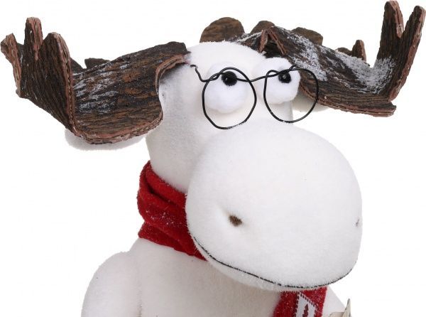 Декоративная фигура Лось что читает книгу G3961-W 80 см 