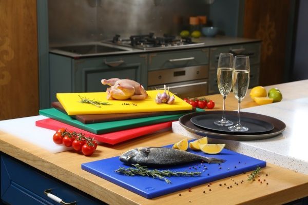 Доска разделочная 53х35х1,8 см синяя Origami Horeca