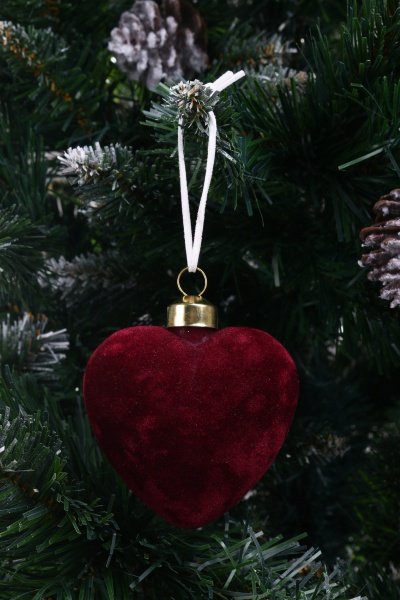 Декорация-подвеска сердце 8 см в ассортименте