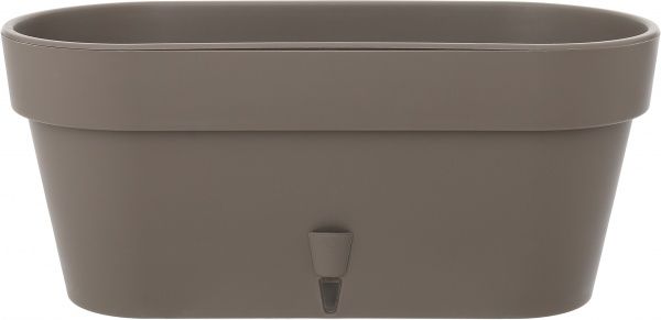Горшок пластиковый Santino Latina овальный 6,7л коричневый 