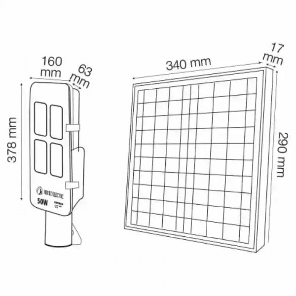 Світильник консольний HOROZ ELECTRIC Lagun 50 Вт чорний 074-006-0050-020 