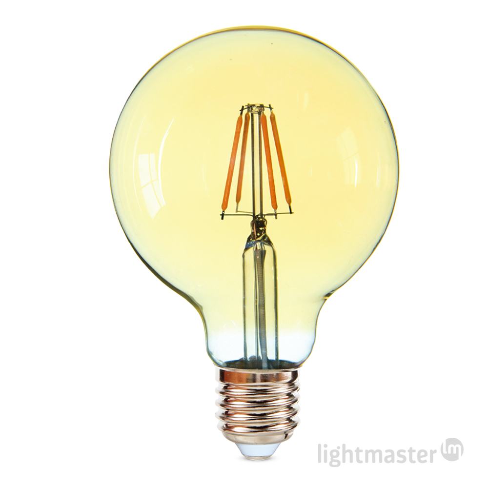 Лампа светодиодная LightMaster LB-655 Filament Deco G95 6 Вт E27 2700 К 230 В желтая 81050