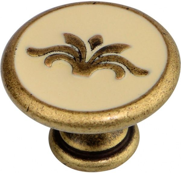 Мебельная ручка D 24177.01.030 18632 бронза/кремовая эмаль Bosetti Marella