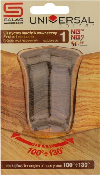 Кут внутрішній універсальний Salag NG 70 дуб бурбон темний