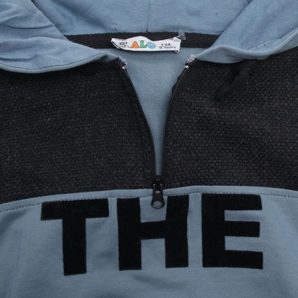 Свитшот ALG для мальчика р.134 серо-черный 39553 