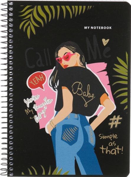 Тетрадь школьная А5 80 листов в клеточку A5-SC-080-6077K Student Школярик