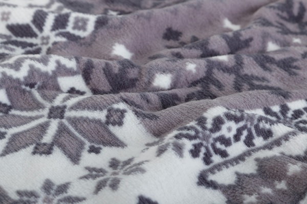 Плед Basic NY Snow-Flakes 150x190 см сірий La Nuit 