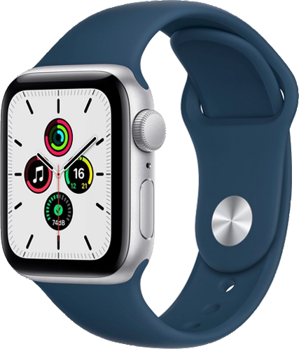 Смарт-годинник Apple Watch SE GPS 40mm silver/blue Aluminium Case with AbyssBlueSportBand (MKNY3UL/A)