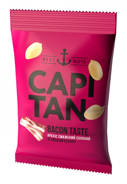 Арахис CAPITAN жареный соленый со вкусом бекона 70 г