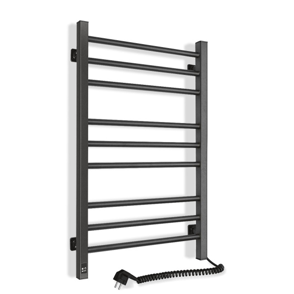Полотенцесушитель электрический NAVIN Классик Квадро 500х800 Sensor правый с таймером черный муар (12-216053-5080) 