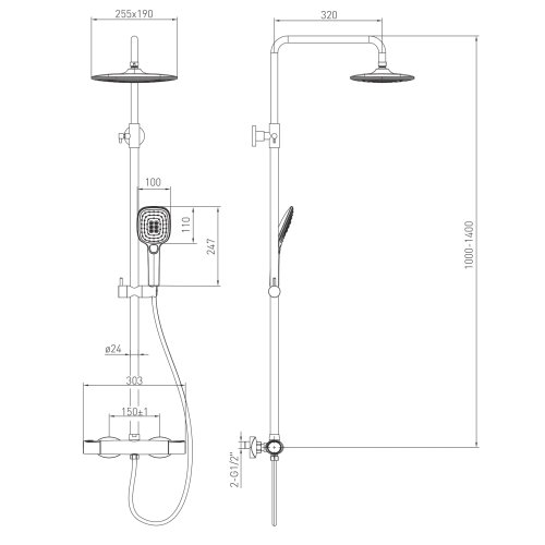 Душова система VOLLE SISTEMA P 1580.090301