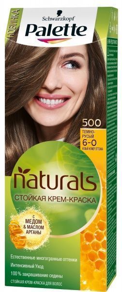 Крем-фарба для волосся Palette Naturals (Фітолінія) 6-0 (500) темно-русявий 110 мл