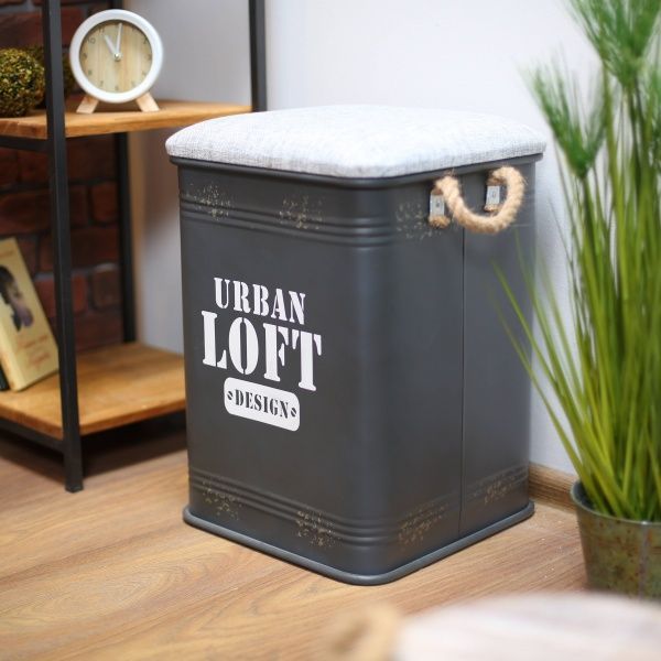 Сундук для хранения Loft 28х28х44,5 см серый 