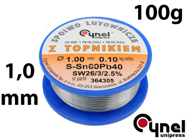 Припой Vorel Sn60-Pb40 d1 мм 100 г 76810