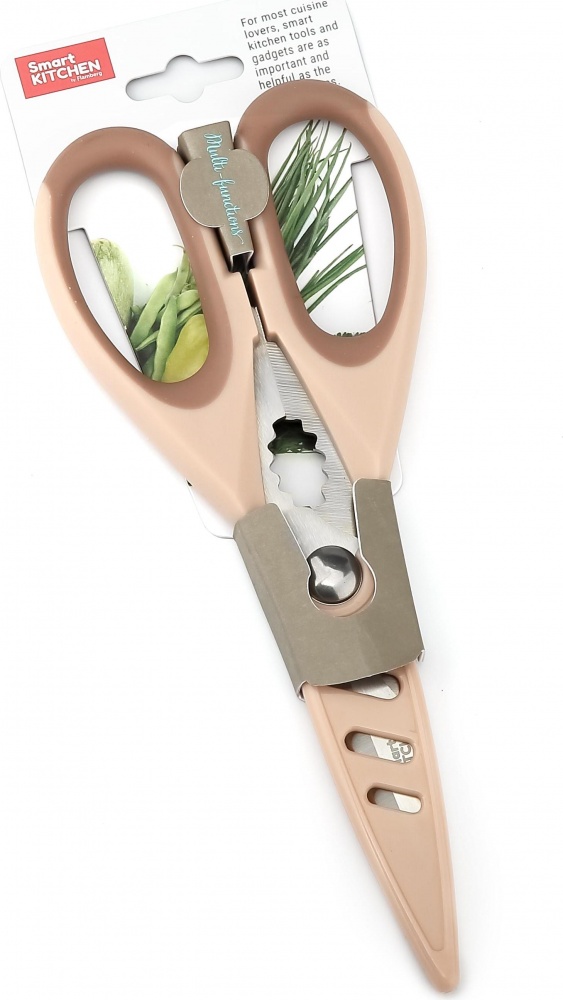 Ножиці універсальні Smart Kitchen by Flamberg з чохлом Affection Milk tea 22 см