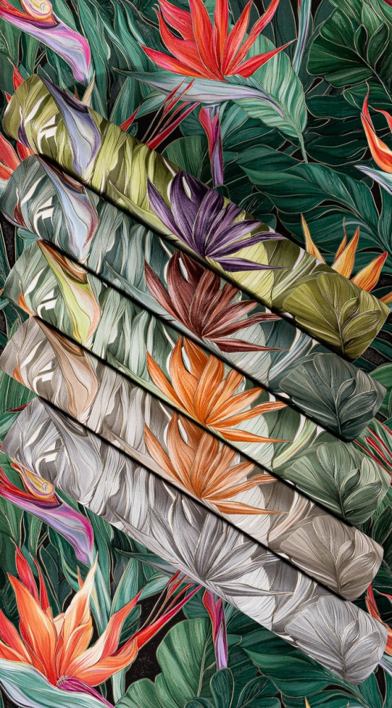 Шпалери вінілові на паперовій основі Слов'янські шпалери Expromt Зелень 5883-10 0,53x10,05 м