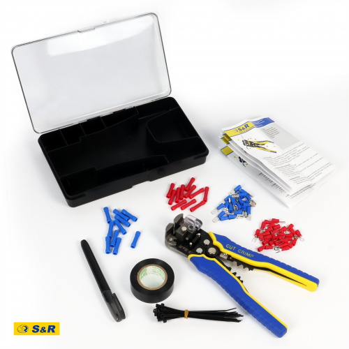 Інструмент для зняття ізоляції S&R 3 в 1 автоматичний з набором аксесуарів 580000198