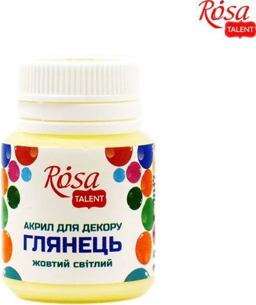 Акрил для декору Жовтий світлий, глянцевий, 20 мл Інше