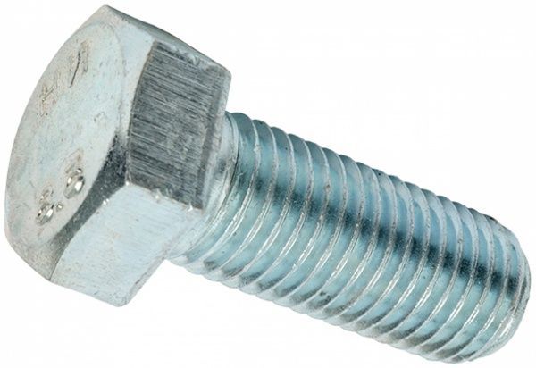 Болт метричний ,М16х50, DIN 933, шестигранна голiвка, повна рiзьба, клас міцності 8.8 (код1147)